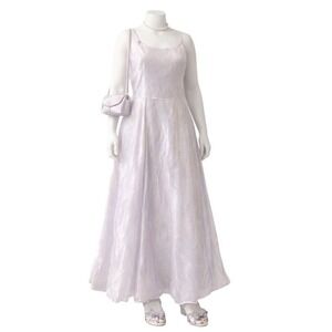 VTG Y2K L.A. Glo Lilac Sparkle Spaghetti Strap Lace Up Back fairy Dress 13 14